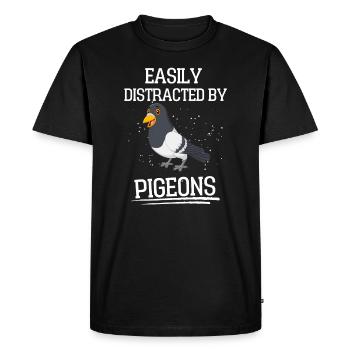 Pigeonnier pigeonnier pigeon pigeon pigeon cadeau - T-shirt Premium bio Homme - noir - Devant - Nico (187cm)