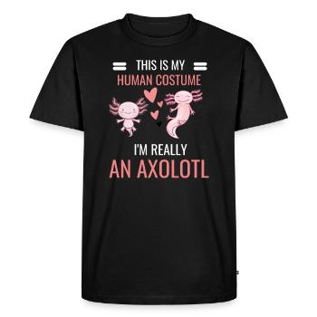 Axolotl Costume Party Salamandre Cadeau Axolotl - T-shirt Premium bio Homme - noir - Devant - Nico (187cm)