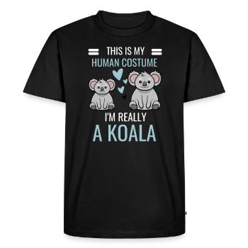 Zoo Animal Australia Koala Costume Cadeau Koala - T-shirt Premium bio Homme - noir - Devant - Nico (187cm)