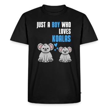 Animal Lovers Australia Animal Boys Cadeau Koala - T-shirt Premium bio Homme - noir - Devant - Nico (187cm)