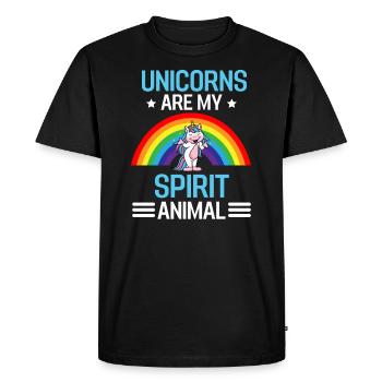 Magical Mythical Creature Gift Funny Unicorn - T-shirt Premium bio Homme - noir - Devant - Nico (187cm)