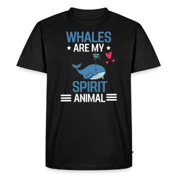 Sea Animal Ocean Animal Sweetheart Cadeau Baleine - T-shirt Premium bio Homme - noir - Devant - Nico (187cm)