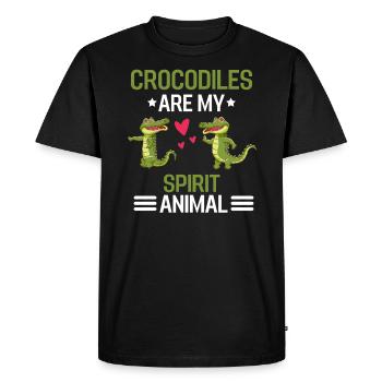 Reptiles Animal Lovers Predator Gift Crocodile - T-shirt Premium bio Homme - noir - Devant - Nico (187cm)