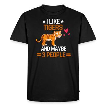 Asia Zoo Animal Lovers Funny Gift Tiger - T-shirt Premium bio Homme - noir - Devant - Nico (187cm)