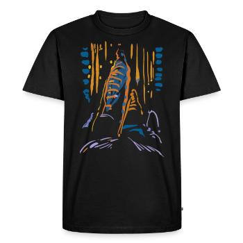 Paysage abstrait fantaisie - T-shirt Premium bio Homme - noir - Devant - Nico (187cm)