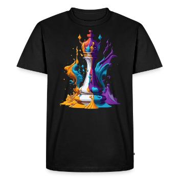 Pièce d'échecs - T-shirt Premium bio Homme - noir - Devant - Nico (187cm)