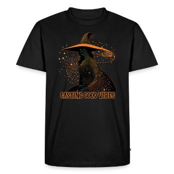 Ambiance de casting de sorcière, Halloween - T-shirt Premium bio Homme - noir - Devant - Nico (187cm)