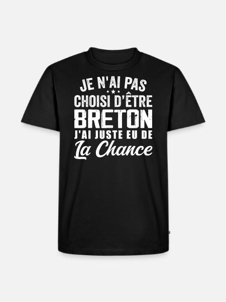 Not Chosen To Be Breton - Gift Humor - Men's Premium Organic T-Shirt - black