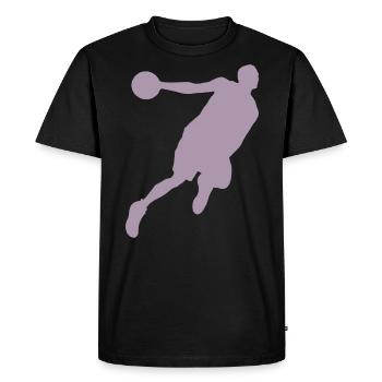 Silhouette de basketteur, design sportif dynamique - T-shirt Premium bio Homme - noir - Devant - Nico (187cm)