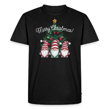 Gnome Noël Pull Gnome Noël - T-shirt Premium bio Homme - noir - Devant - Nico (187cm)