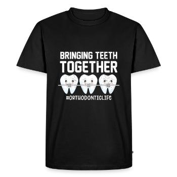 orthodontiste - T-shirt Premium bio Homme - noir - Devant - Nico (187cm)