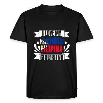 J’aime ma petite amie philippine psychotique Pinay - T-shirt Premium bio Homme - noir - Devant - Nico (187cm)