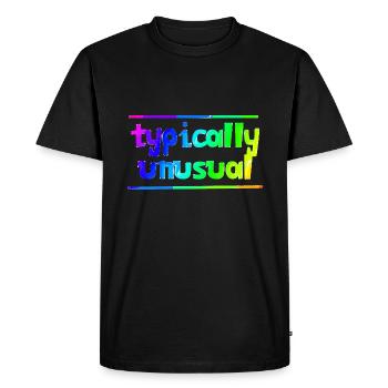 Typically unusual | Nerd | Funny | be different - Men's Premium Organic T-Shirt - black - Front - Nico (187cm)