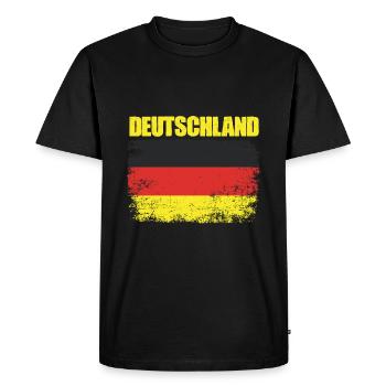 Fantastic German flag for German - Men's Premium Organic T-Shirt - black - Front - Nico (187cm)