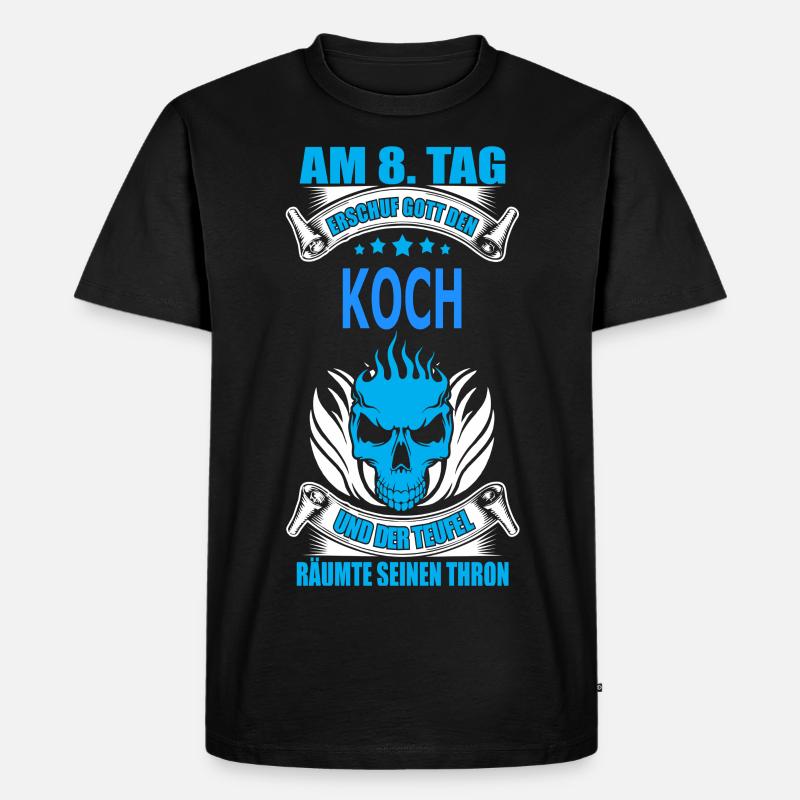 KOCH - Männer Premium Bio T-Shirt - Schwarz