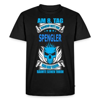 SPENGLER - Männer Premium Bio T-Shirt - Schwarz - Vorne - Nico (187cm)