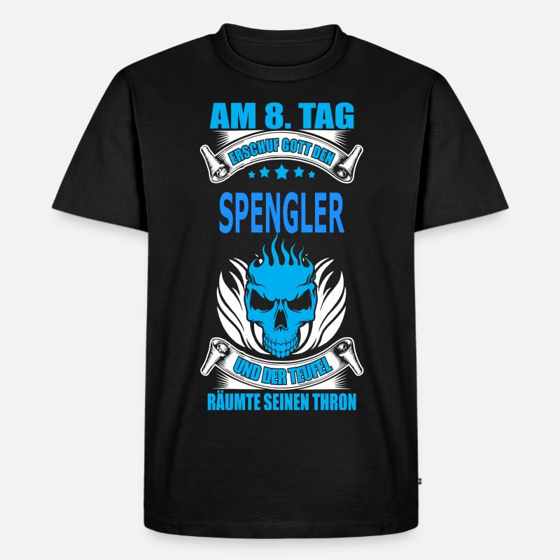 SPENGLER - Männer Premium Bio T-Shirt - Schwarz