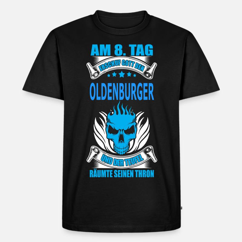 OLDENBURGER - Männer Premium Bio T-Shirt - Schwarz