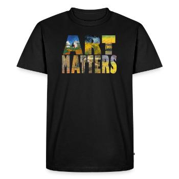 Art Matters Van Gogh Collage - Men's Premium Organic T-Shirt - black - Front - Nico (187cm)