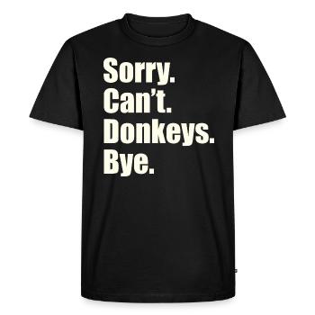Donkey - Men's Premium Organic T-Shirt - black - Front - Nico (187cm)