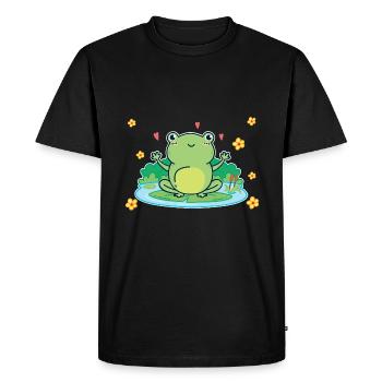 grenouille - T-shirt Premium bio Homme - noir - Devant - Nico (187cm)
