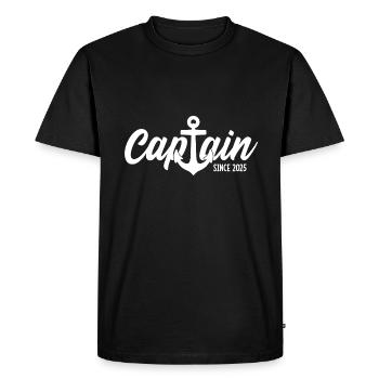 CAPITAINE 2025 CAPITAINE DEPUIS 2025 - T-shirt Premium bio Homme - noir - Devant - Nico (187cm)