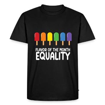 LGBT Gay Pride Month Rainbow Ice Cream - Men's Premium Organic T-Shirt - black - Front - Nico (187cm)