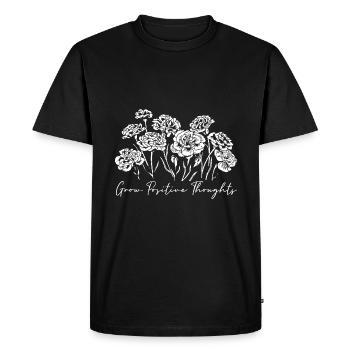 Awesome Grow Positive Thoughts Plant Lover - Men's Premium Organic T-Shirt - black - Front - Nico (187cm)