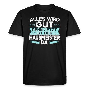 Hausmeister Facility Manager Hauswart Geschenk - Männer Premium Bio T-Shirt - Schwarz - Vorne - Nico (187cm)