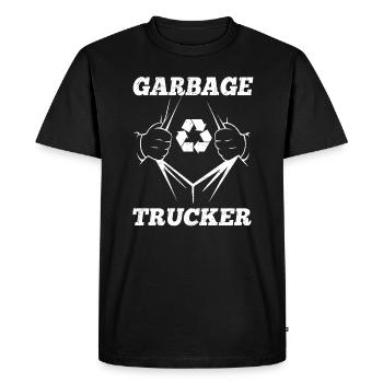 Trash Trucker Recycling Symbol For Garbage Trucker - Men's Premium Organic T-Shirt - black - Front - Nico (187cm)