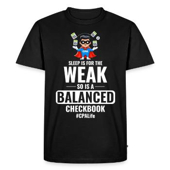 CPA Superhero: Juggling Calculators with a Wink - Men's Premium Organic T-Shirt - black - Front - Nico (187cm)