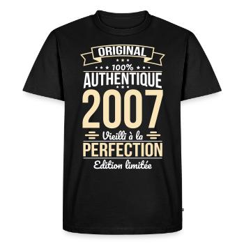 18th Birthday - Original - 2007 - Men's Premium Organic T-Shirt - black - Front - Nico (187cm)
