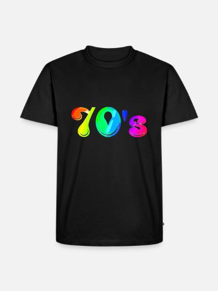 70s | Seventies | Decade | Symbol - Men's Premium Organic T-Shirt - black