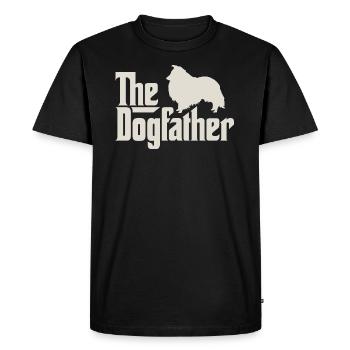 Le Dogfather - Shetland Sheltie - T-shirt Premium bio Homme - noir - Devant - Nico (187cm)