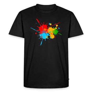 Ink, Paint, Color, Splashes, Splatter, Colour, Fun - Men's Premium Organic T-Shirt - black - Front - Nico (187cm)