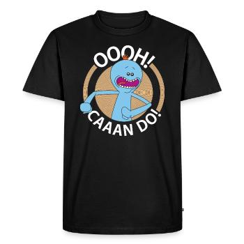 Rick and Morty Mr Meeseeks Oooh Caaan Do - T-shirt Premium bio Homme - noir - Devant - Nico (187cm)