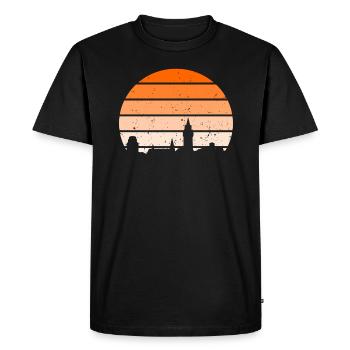 Retro Skyline - Friedberg - Men's Premium Organic T-Shirt - black - Front - Nico (187cm)