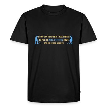 Chasseur de trésors Chasse au trésor Détecteur de métaux - T-shirt Premium bio Homme - noir - Devant - Nico (187cm)