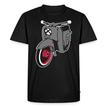 retroroller_ot - T-shirt Premium bio Homme - noir - Devant - Nico (187cm)