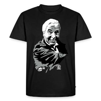 Dîner pour un - T-shirt Premium bio Homme - noir - Devant - Nico (187cm)