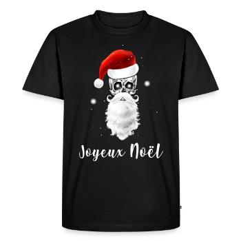Joyeux Noël crâne, humour pour fête - T-shirt Premium bio Homme - noir - Devant - Nico (187cm)