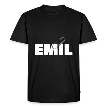 Emil - T-shirt Premium bio Homme - noir - Devant - Nico (187cm)