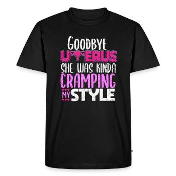 Goodbye Uterus Hysterectomy Surgery Uterus - Men's Premium Organic T-Shirt - black - Front - Nico (187cm)