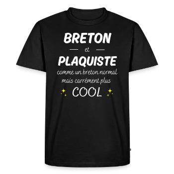 breton et plaquiste breton plus cool - T-shirt Premium bio Homme - noir - Devant - Nico (187cm)