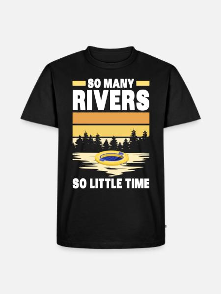 River Tubing - Männer Premium Bio T-Shirt - Schwarz