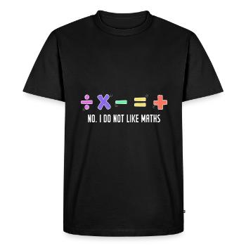 Drôle de dicton mathématique - T-shirt Premium bio Homme - noir - Devant - Nico (187cm)