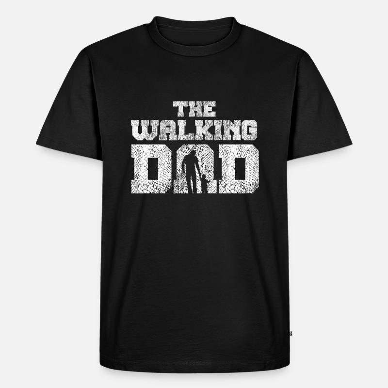 The Walking Dad - Männer Premium Bio T-Shirt - Schwarz