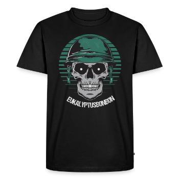 Eucalyptus Bonbon Army Military Soldier - Men's Premium Organic T-Shirt - black - Front - Nico (187cm)