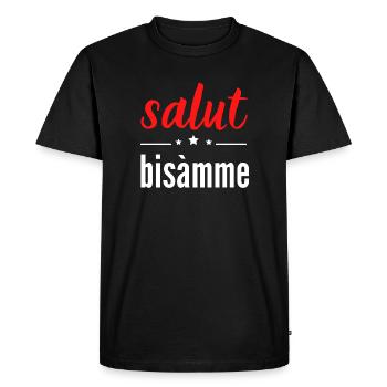 salut bisàmme alsace - T-shirt Premium bio Homme - noir - Devant - Nico (187cm)