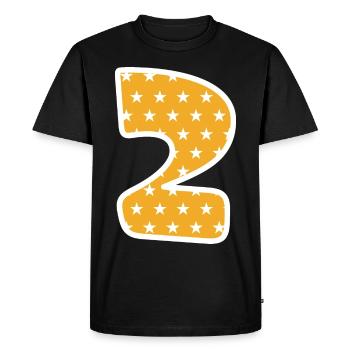 Numéro 2 - T-shirt Premium bio Homme - noir - Devant - Nico (187cm)